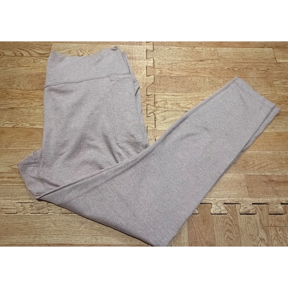 Prana Women XXL Heathered Mauve High Rise Pocket Leggings Activewear Yoga 7/8